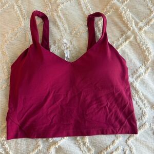 Women’s Stretch V-Neck Crop Tank Top - Deep Berry